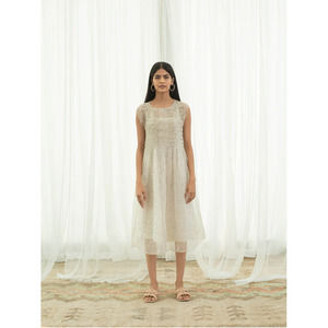 Buna Studio Made in India Queen of the Night Midi Dress Extra Small RARE